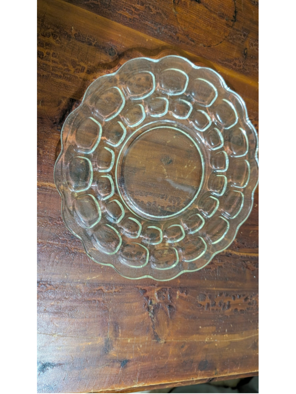 Unbranded Clear Glass Decorative Plate One Size